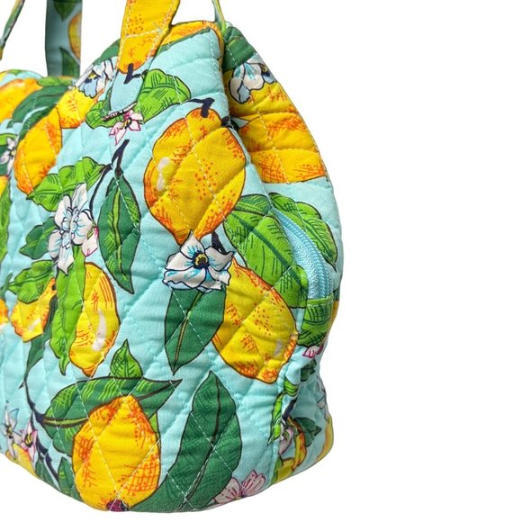 Vera Bradley Quilted Lemon Grove Triple Compartment Shoulder Bag - Picture 5 of 11